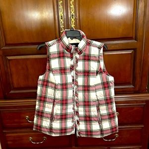 Plaid Talbots Down Vest NWOT 1X
